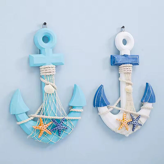 Creative Wood Mediterranean Boat Anchor Ship Wheel Crafts Art Wall Hanging Nautical Decor Vintage Home Party Decorations 174