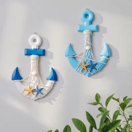 Creative Wood Mediterranean Boat Anchor Ship Wheel Crafts Art Wall Hanging Nautical Decor Vintage Home Party Decorations 174